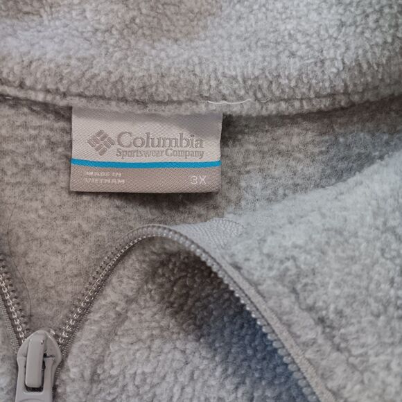 Columbia Benton Springs Full Zip Fleece Jacket in Light Gray - Women's Size 3X - Picture 10 of 11